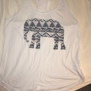 Elephant racer back tank top